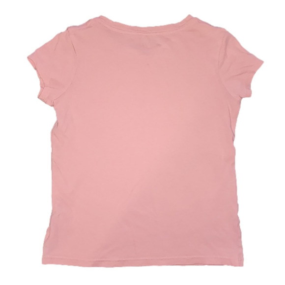 CAT & JACK Light Orange Short Sleeve Tee 'Girls Never Give Up' - Picture 4 of 4